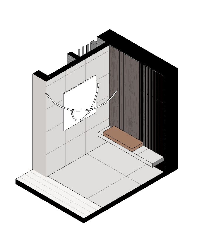 3D drawing of hallway