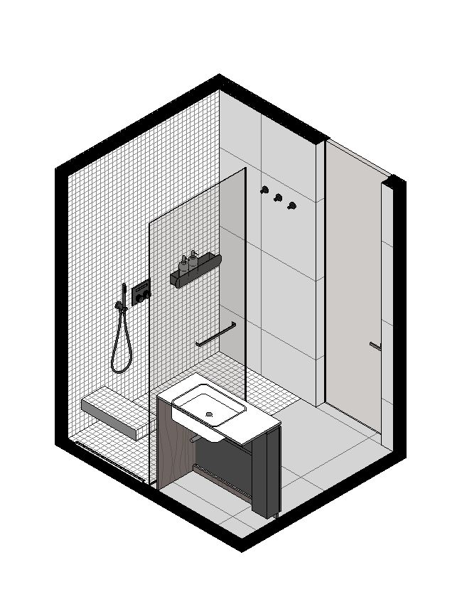 3D drawing of WC