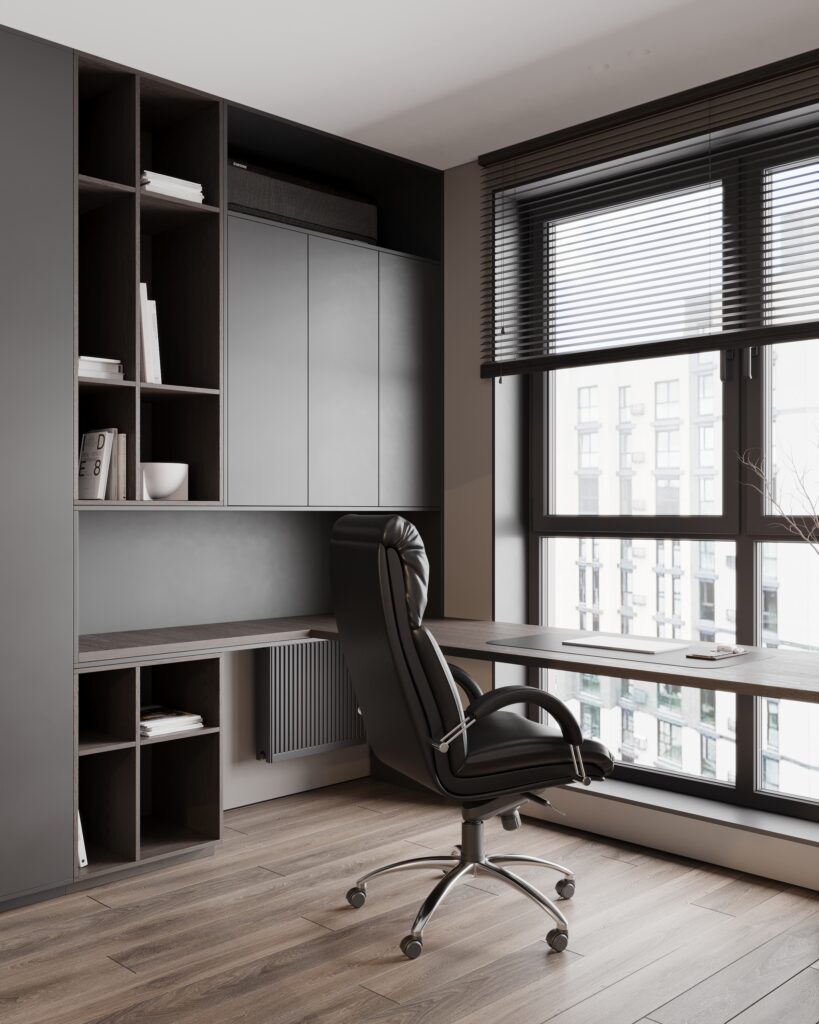 Workplace in bedroom