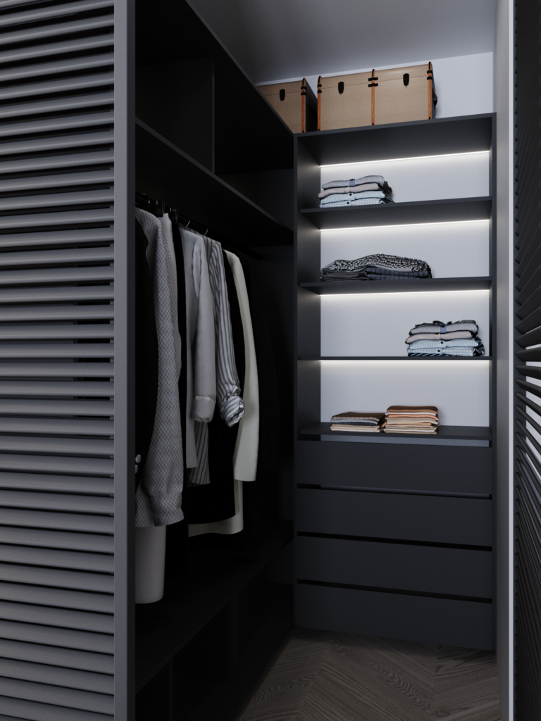 Wardrobe in bedroom